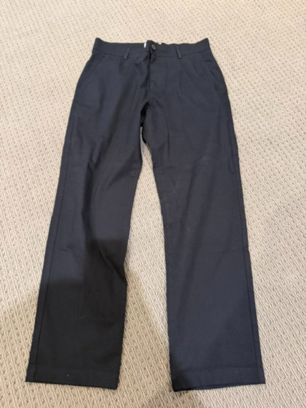 Les Deux Black Twill Cotton Straight Fit Trousers 31 x 32